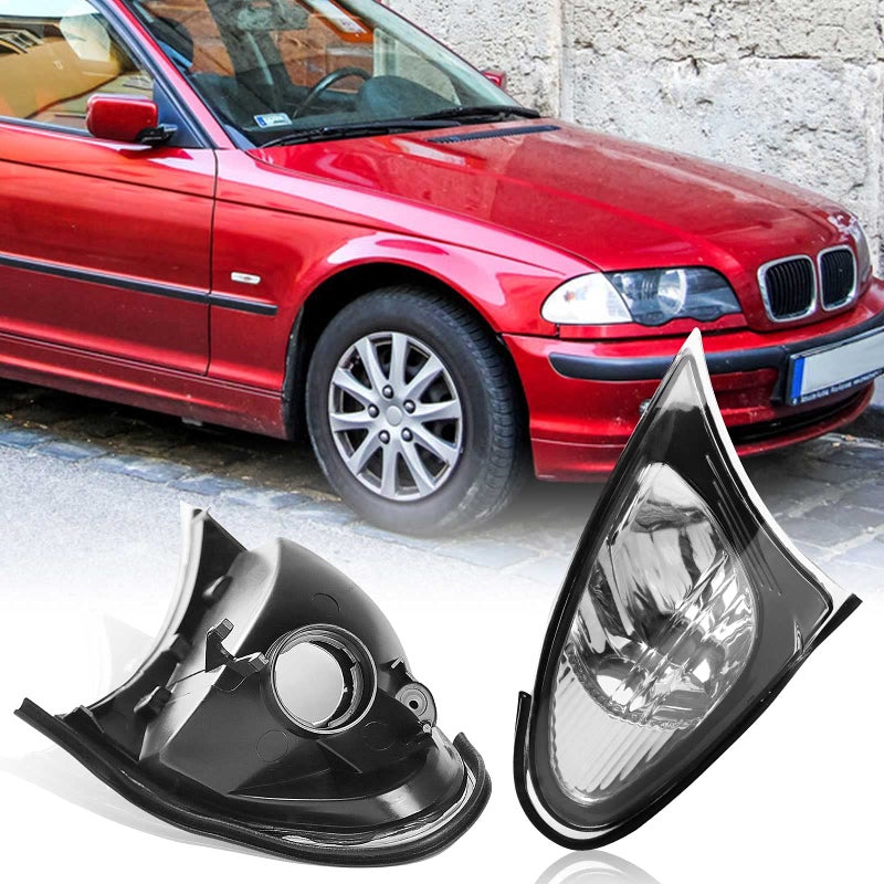TEANTECH Clear Corner Signal Light,1 Pair Turn Signal Corner Light Lamp Lens Replacement For BMW E46 3-Series 4DR 2002-2005 Sedan Clear Corner Parking Marker Light Lens - Image 5